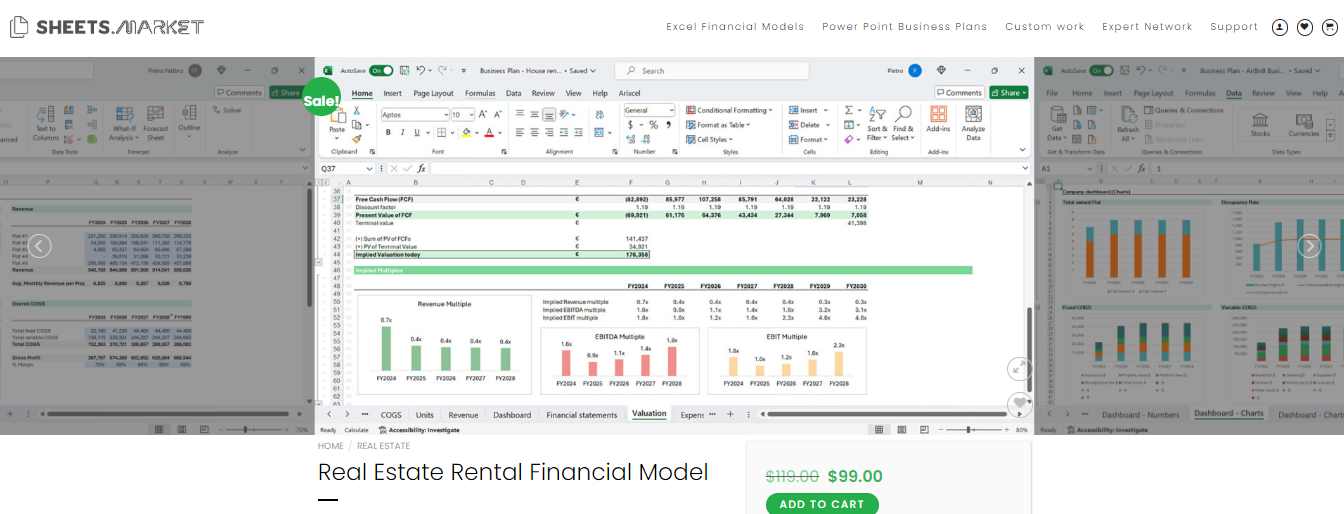 Real Estate Rental financial model