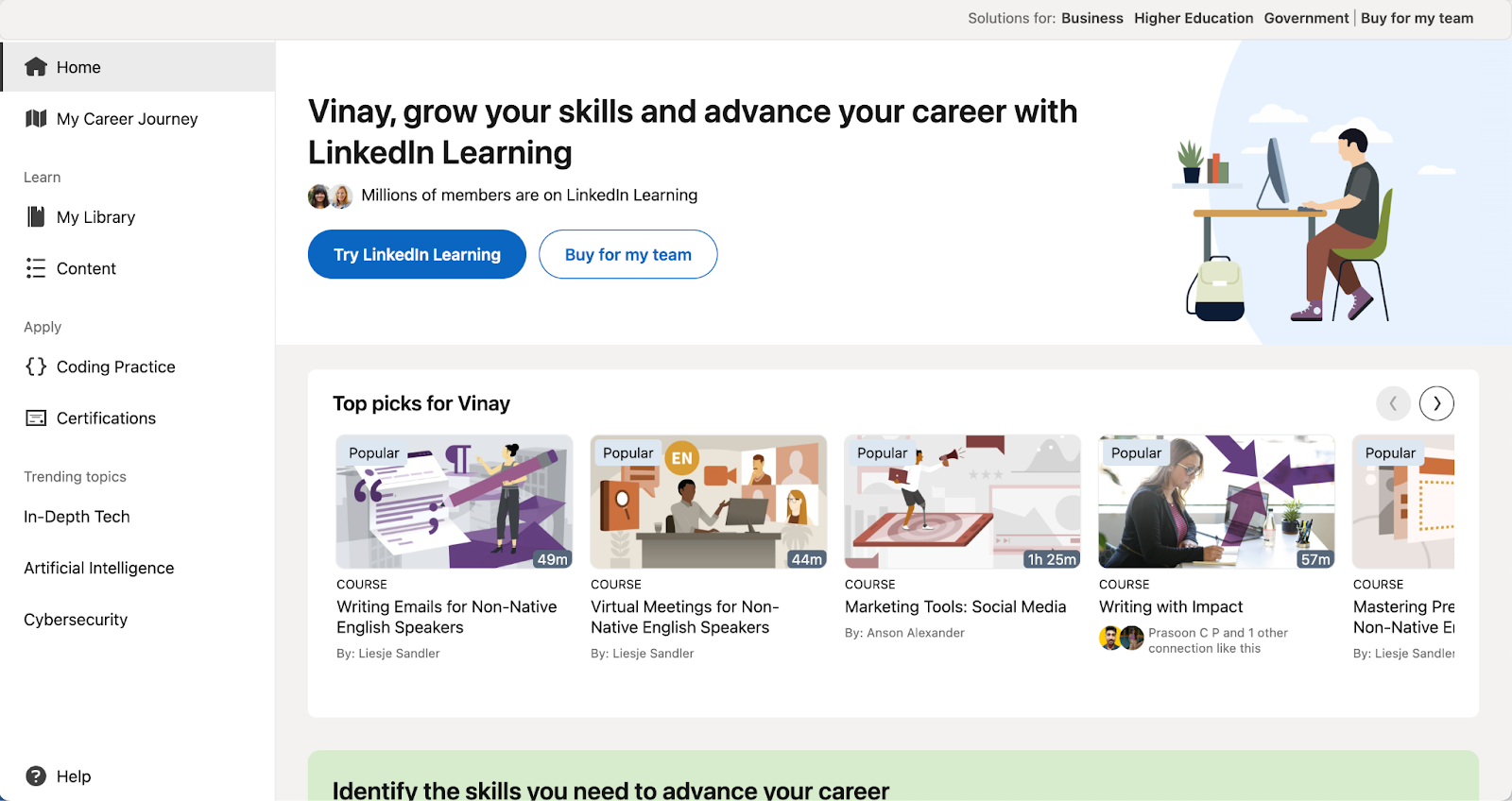 LinkedIn Learning - LinkedIn features