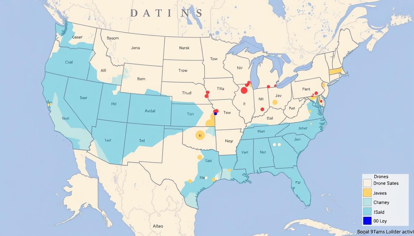 Regional drone activity map