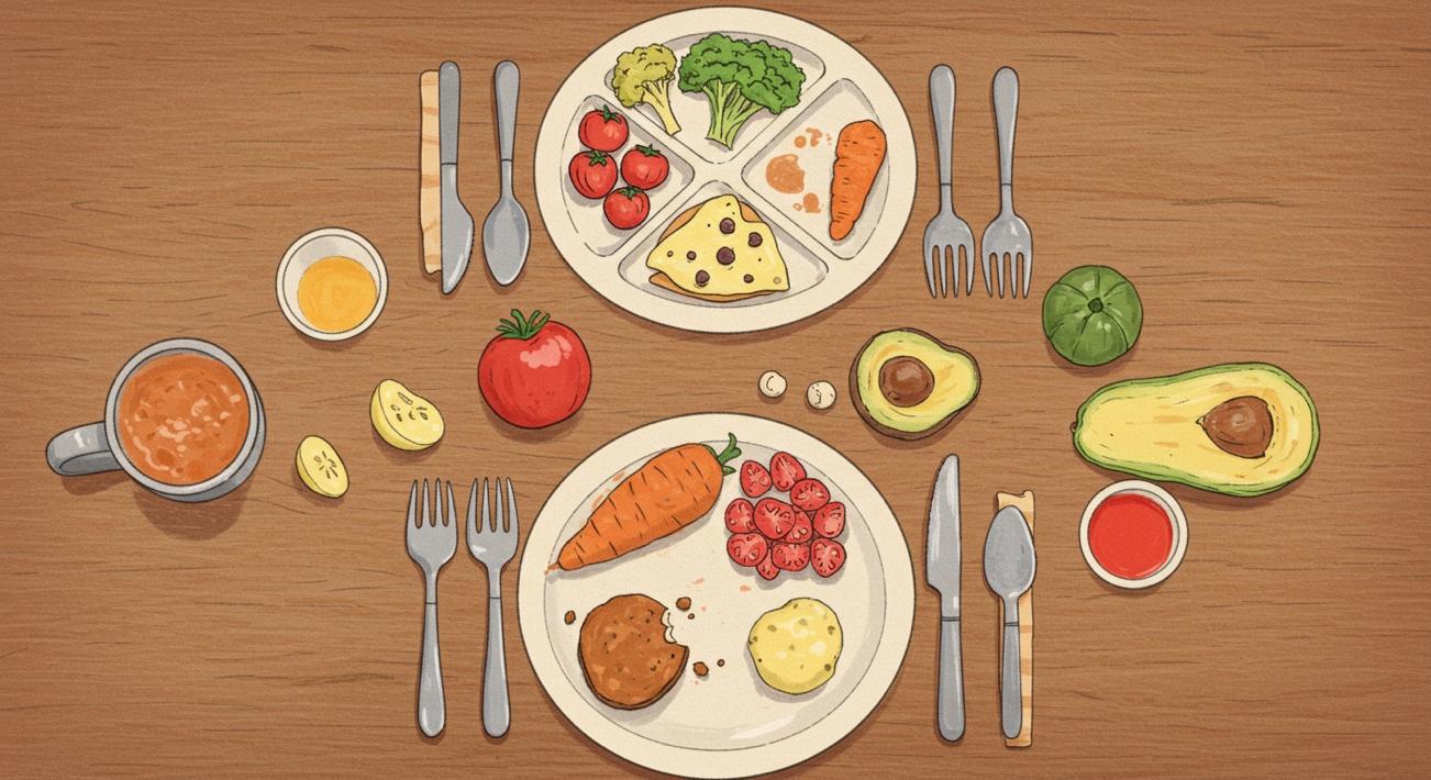 食事中の子どもの様子