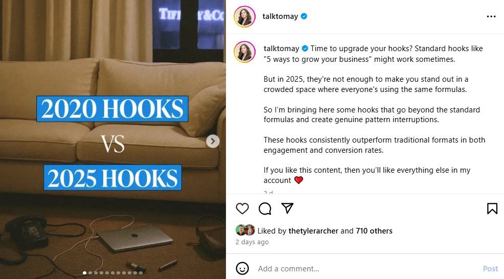 using keywords in Instagram captions