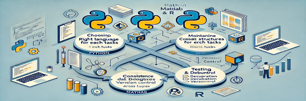 Best practices for interoperability between Python, MATLAB, and R.