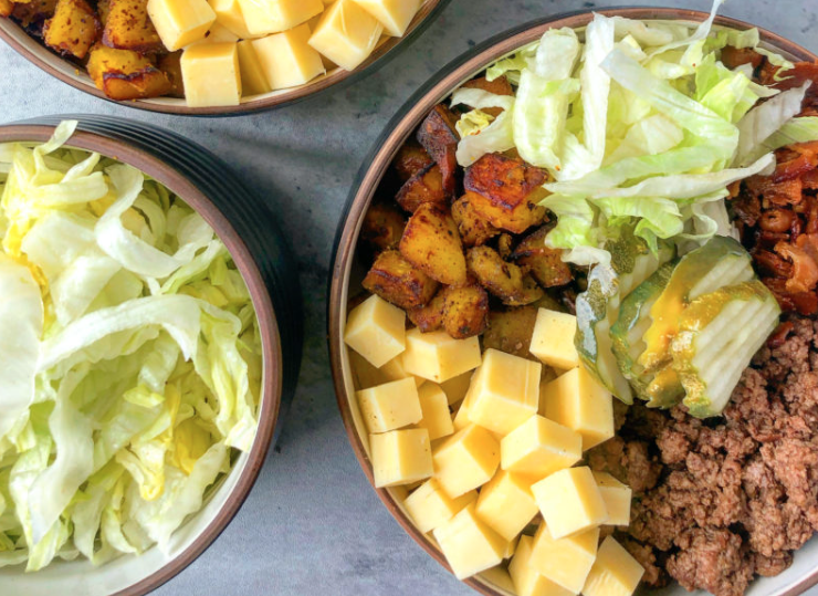 Simple Carnivore Burger Bowl 