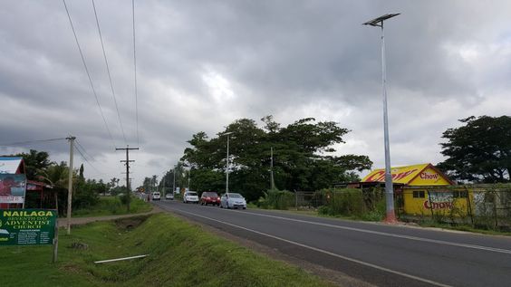 the image displays our product used in village solar street light