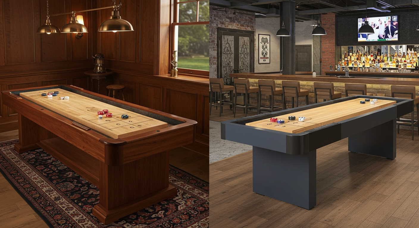 Wood vs. Polymer Material in Shuffleboard Table