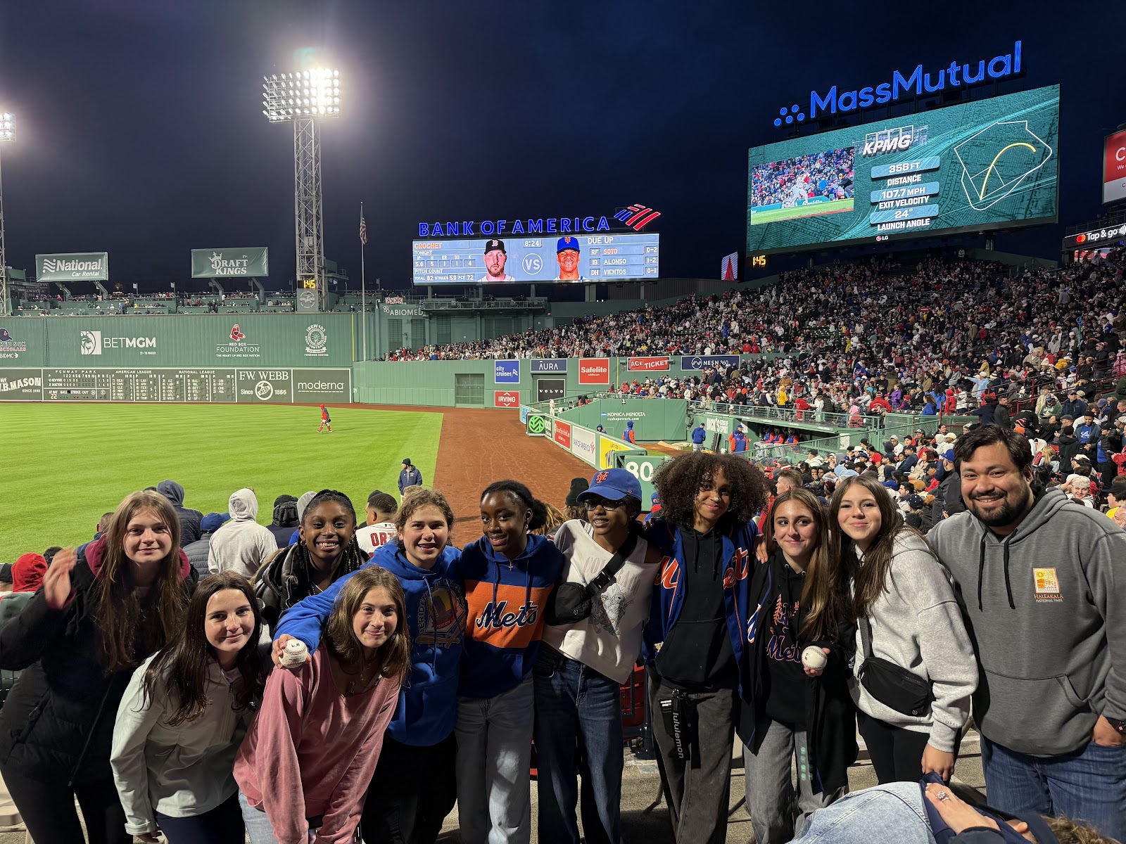 Rippowam students at Fenway Park