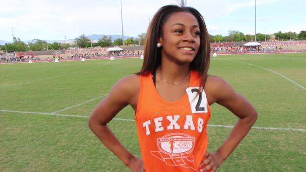 Sha'Carri Richardson racing in Texas