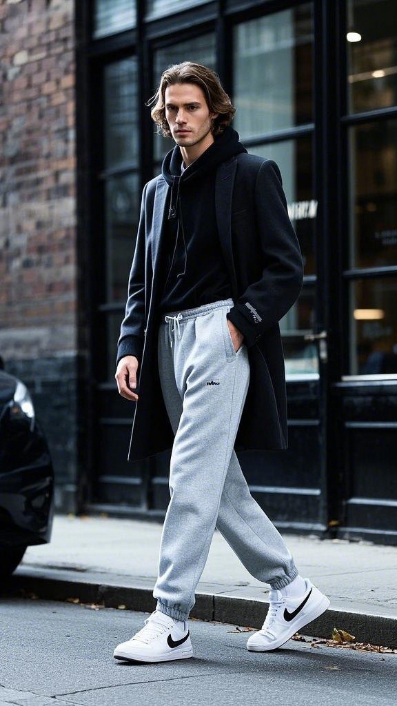 Elevated Casual: Sweatpants with a Touch of Formality