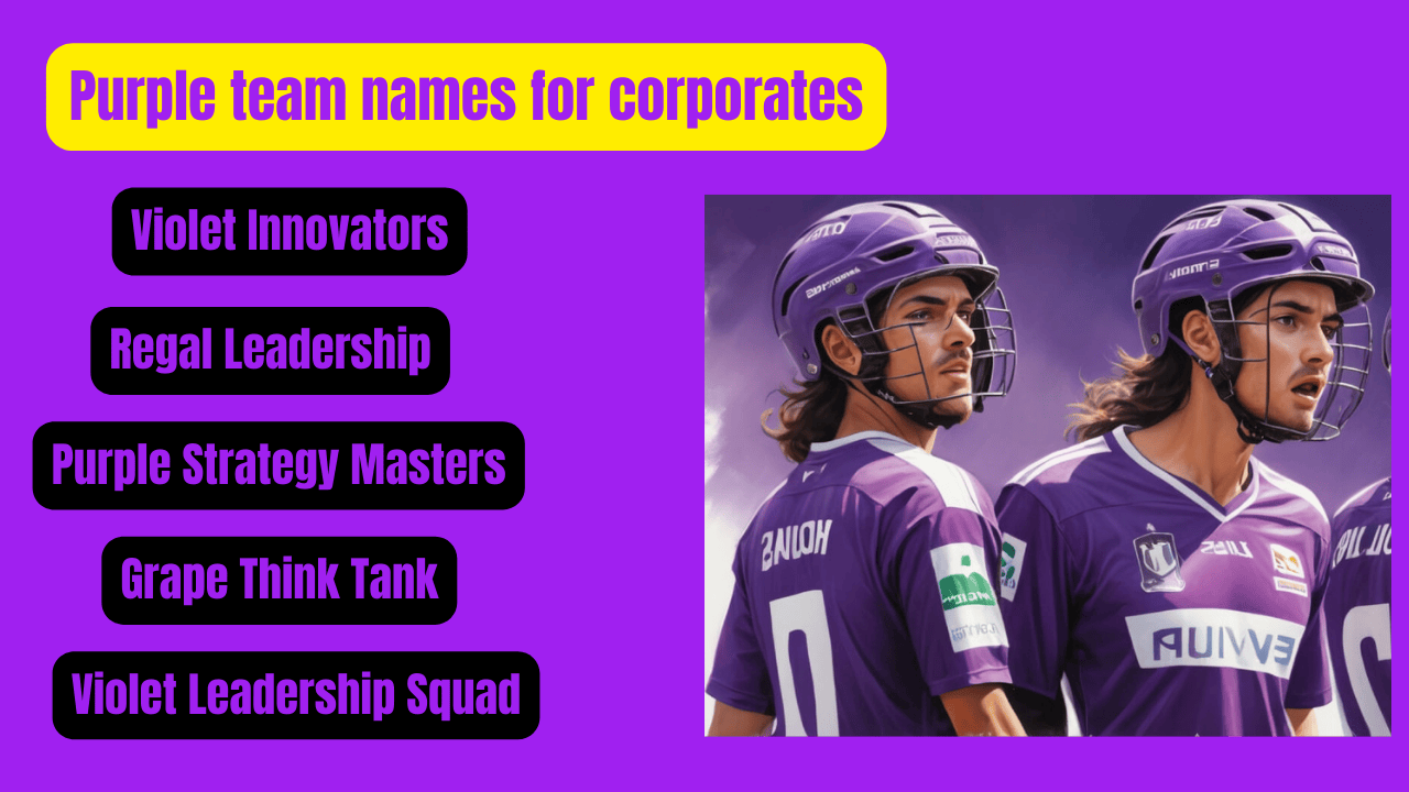 Purple team names for corporates