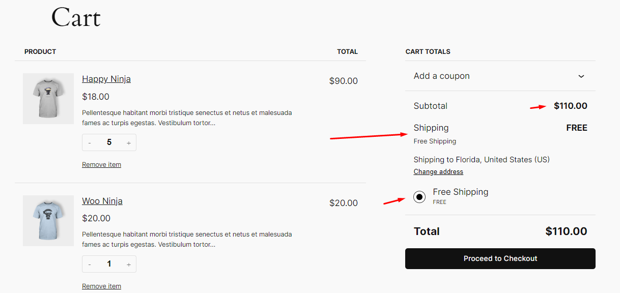 WooCommerce shipping discount 