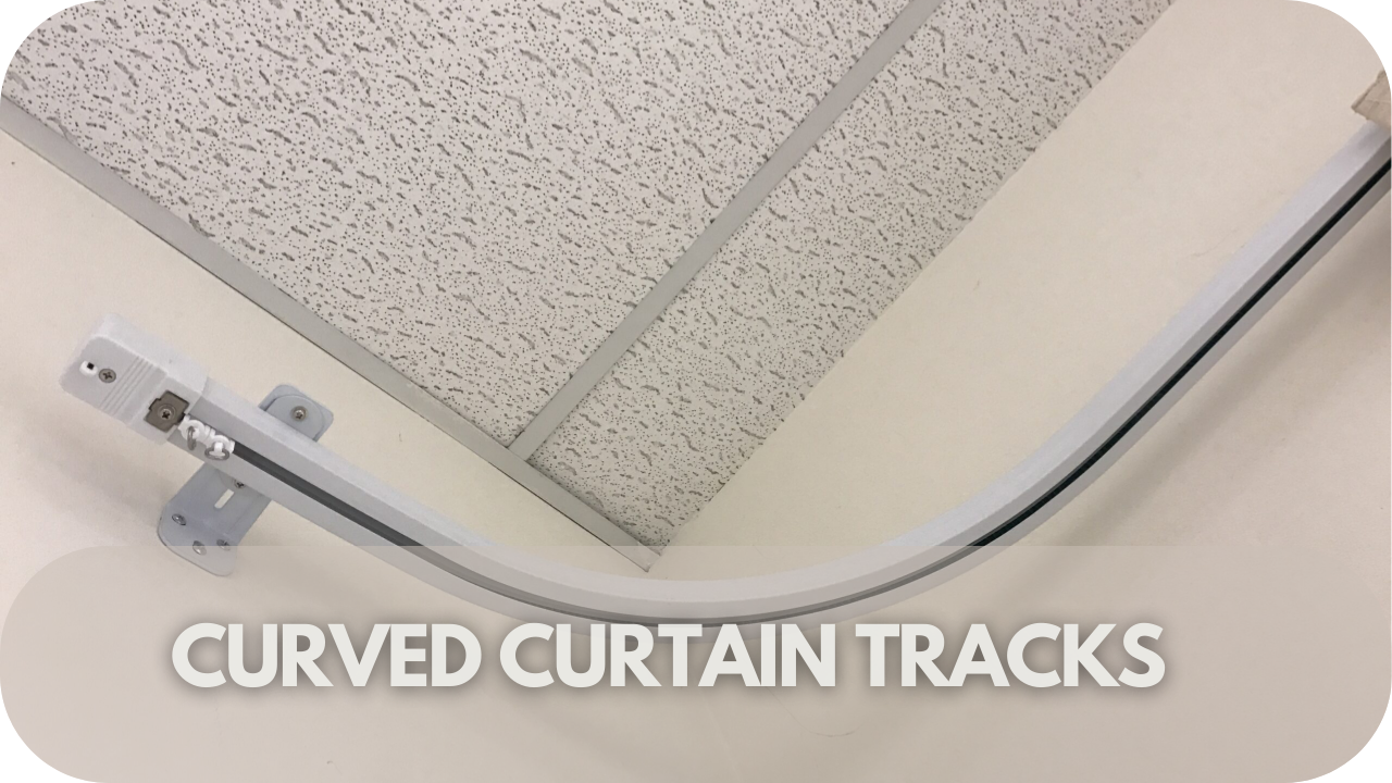 Flexible curved tracks for smooth, elegant draping around corners.