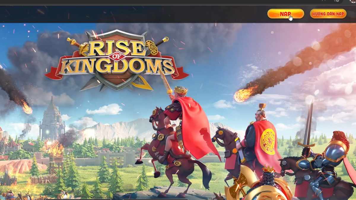 Hướng dẫn nạp Rise of Kingdoms bằng thẻ cào bước 1