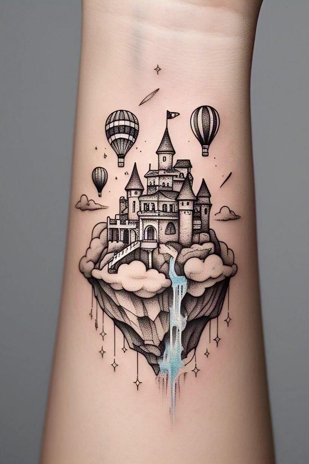 Floating Castle on a Rock or Cloud