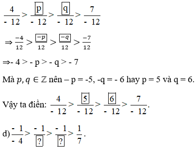 CHƯƠNG 5. PHÂN SỐ VÀ SỐ THẬP PHÂNBÀI 2: SO SÁNH CÁC PHÂN SỐ. HỖN SỐ DƯƠNG1. SO SÁNH CÁC PHÂN SỐBài 1: So sánh:a) -3 và 2b) -8 và -5Giải nhanh:a) 2 > - 3b) – 5 > - 8Bài 2: So sánhGiải nhanh:2. HỖN SỐ DƯƠNG Bài 1: a) Tìm thương và số dư trong phép chia 7 cho 4.b) Viết phân số 7/4 dưới dạng tổng của một số nguyên dương và một phân số bé hơn 1.Giải nhanh:a) Bài 2: Viết mỗi phân số sau thành hỗn số:Giải nhanh:BÀI TẬP