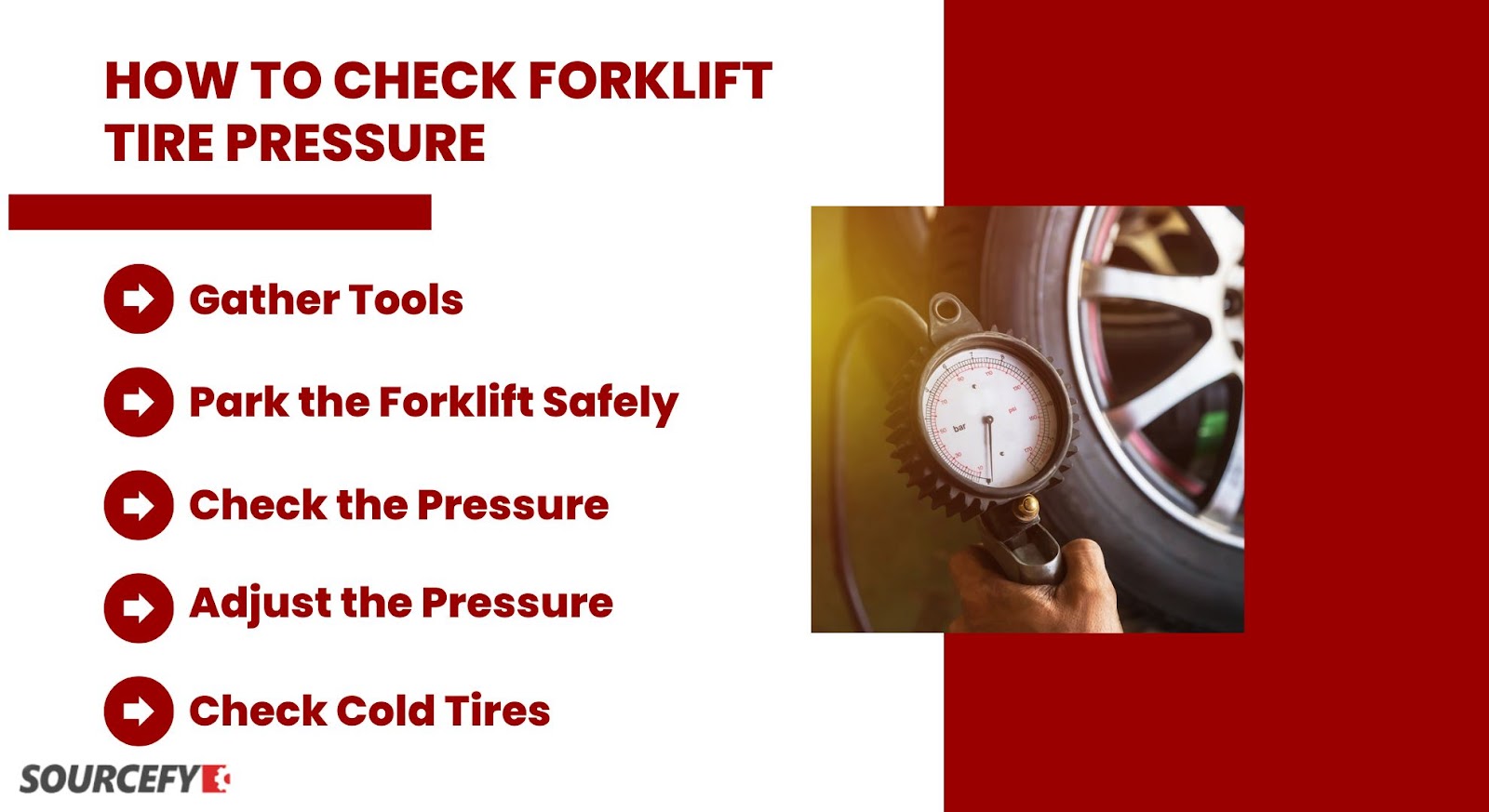 How to Check Air Pressure in Forklift Tires?