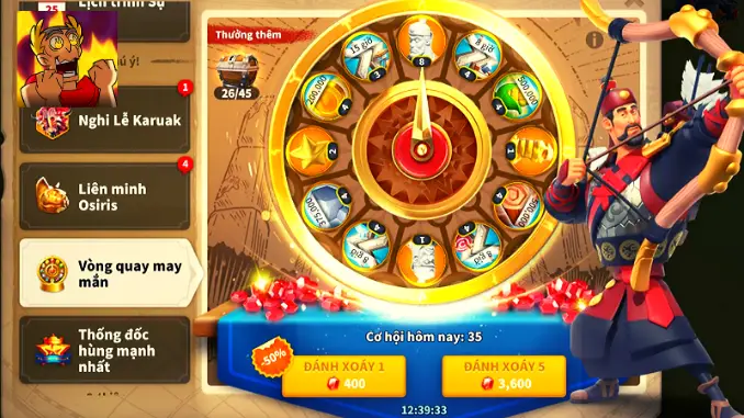 Rise of Kingdoms: Hướng Dẫn Sự Kiện Vòng Quay May Mắn & Thứ Tự Ra Tướng
