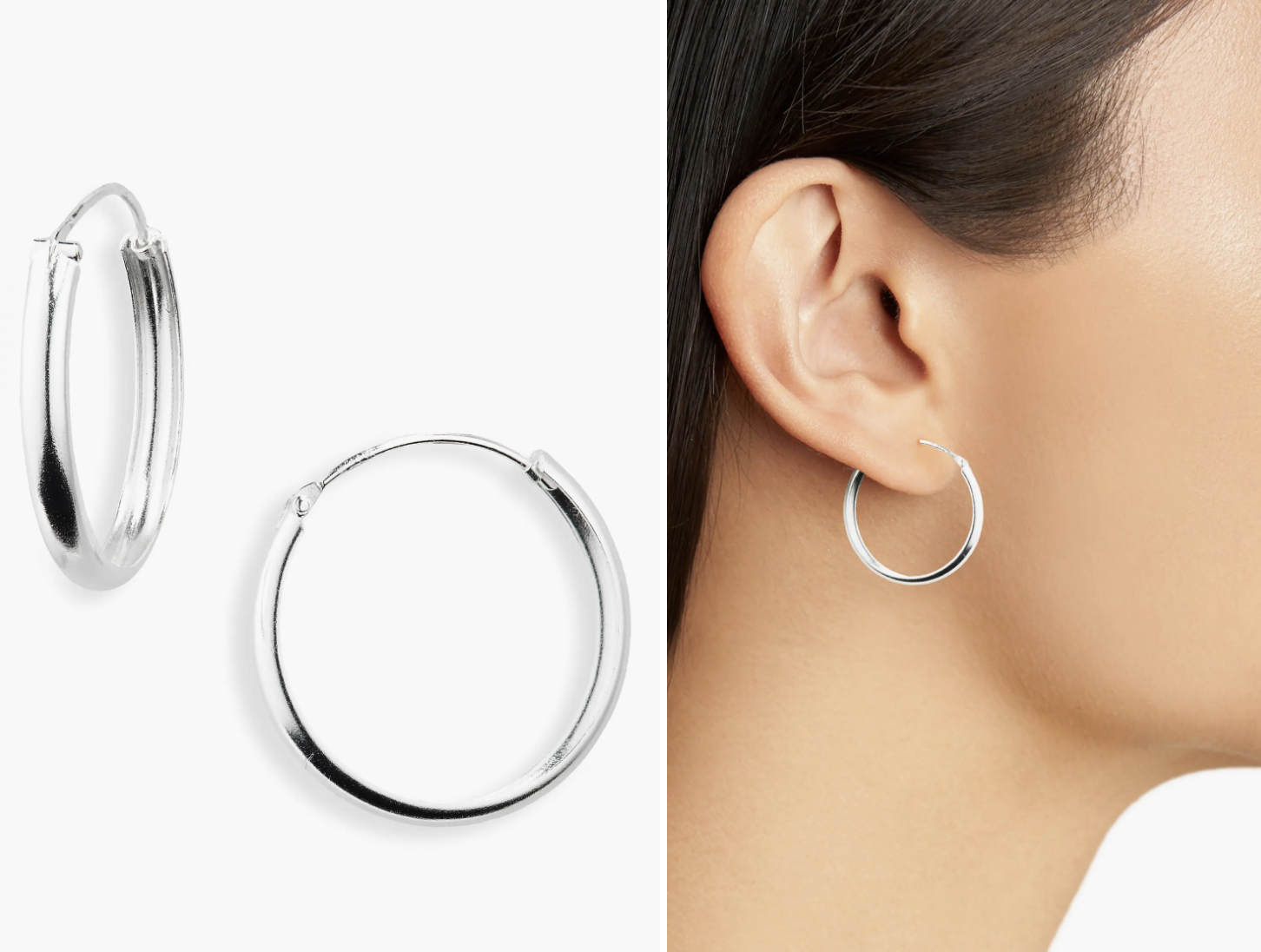 Argento Vivo Sterling Silver Hoop Earrings $16.97 $48.00 (64% OFF)