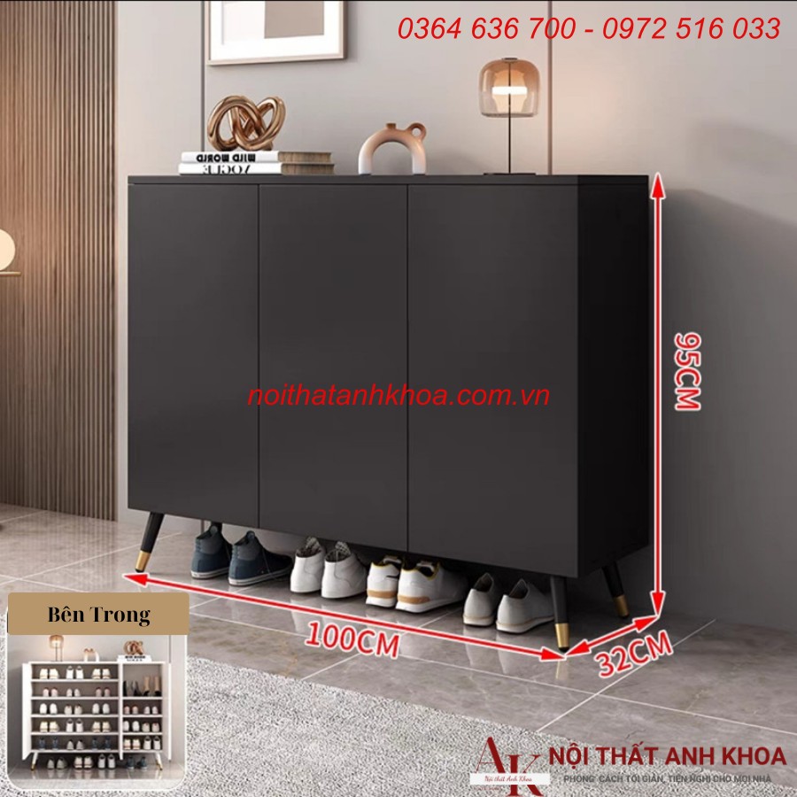 Tủ Đựng Giày Đẹp Gỗ Công Nghiệp MDF Thông Minh Giá Tốt