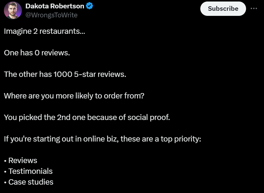 need for social proof