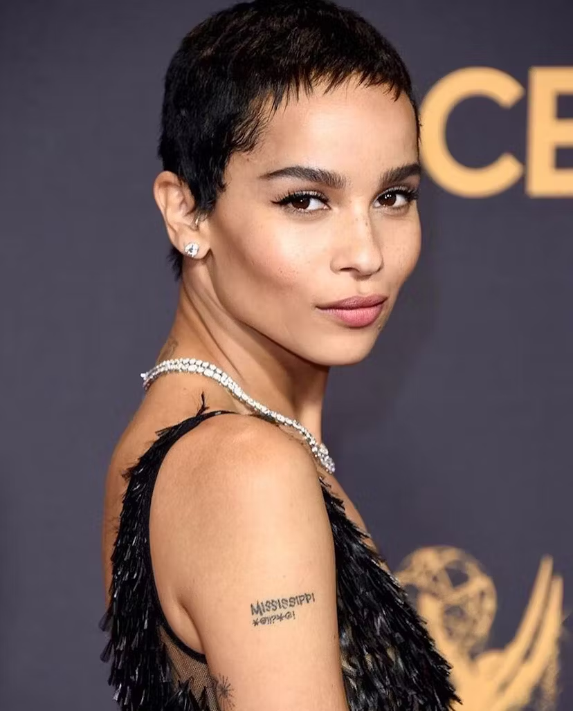 a celebrity rocking a modern pixie cut