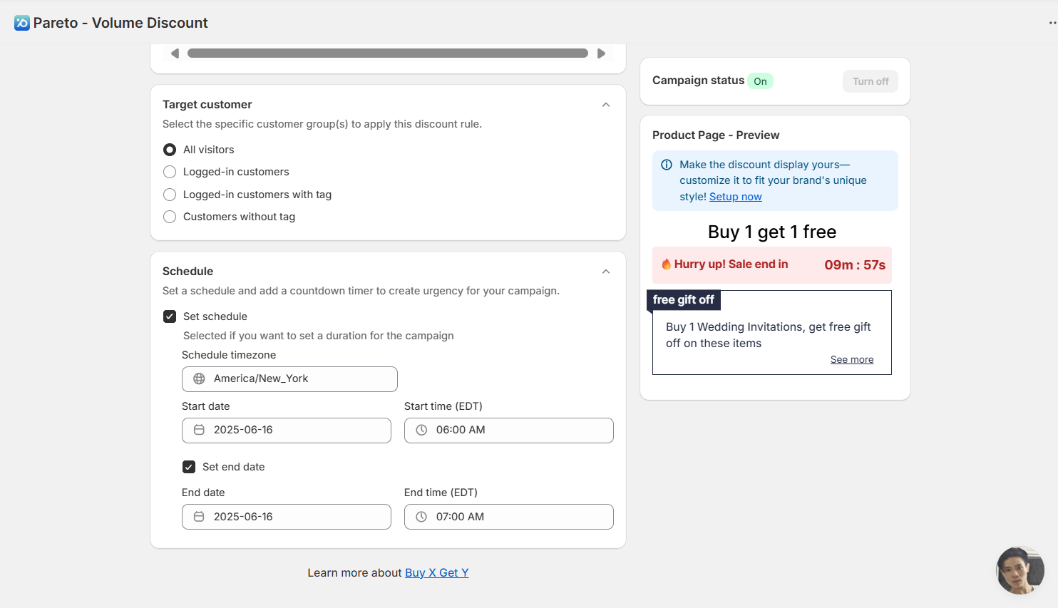 Customize buy x get y deals with Pareto app!