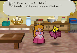 Peach and Twink baking a cake with a cookbook.