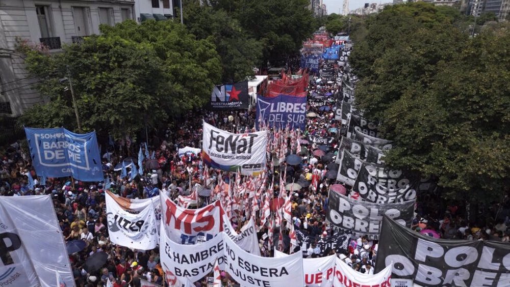 Protests against the crypto scandal in Argentina