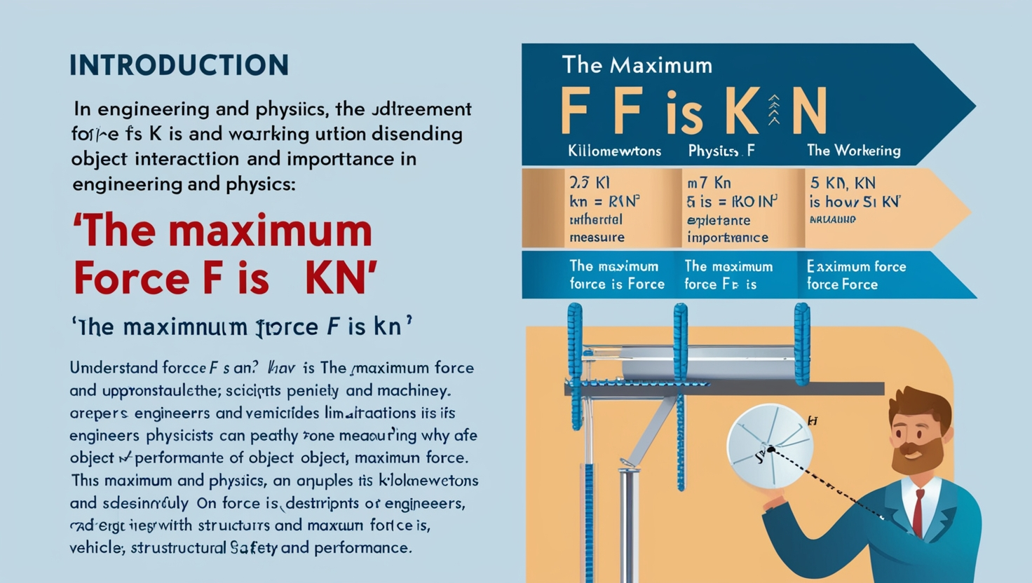 The Maximum Force F is KN