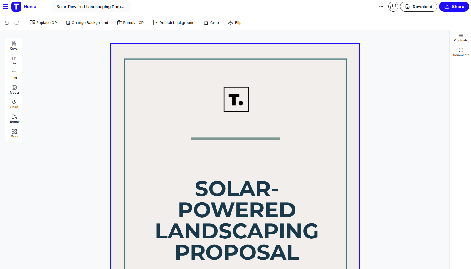 Solar Powered Landscaping Proposal Template by Template.Net