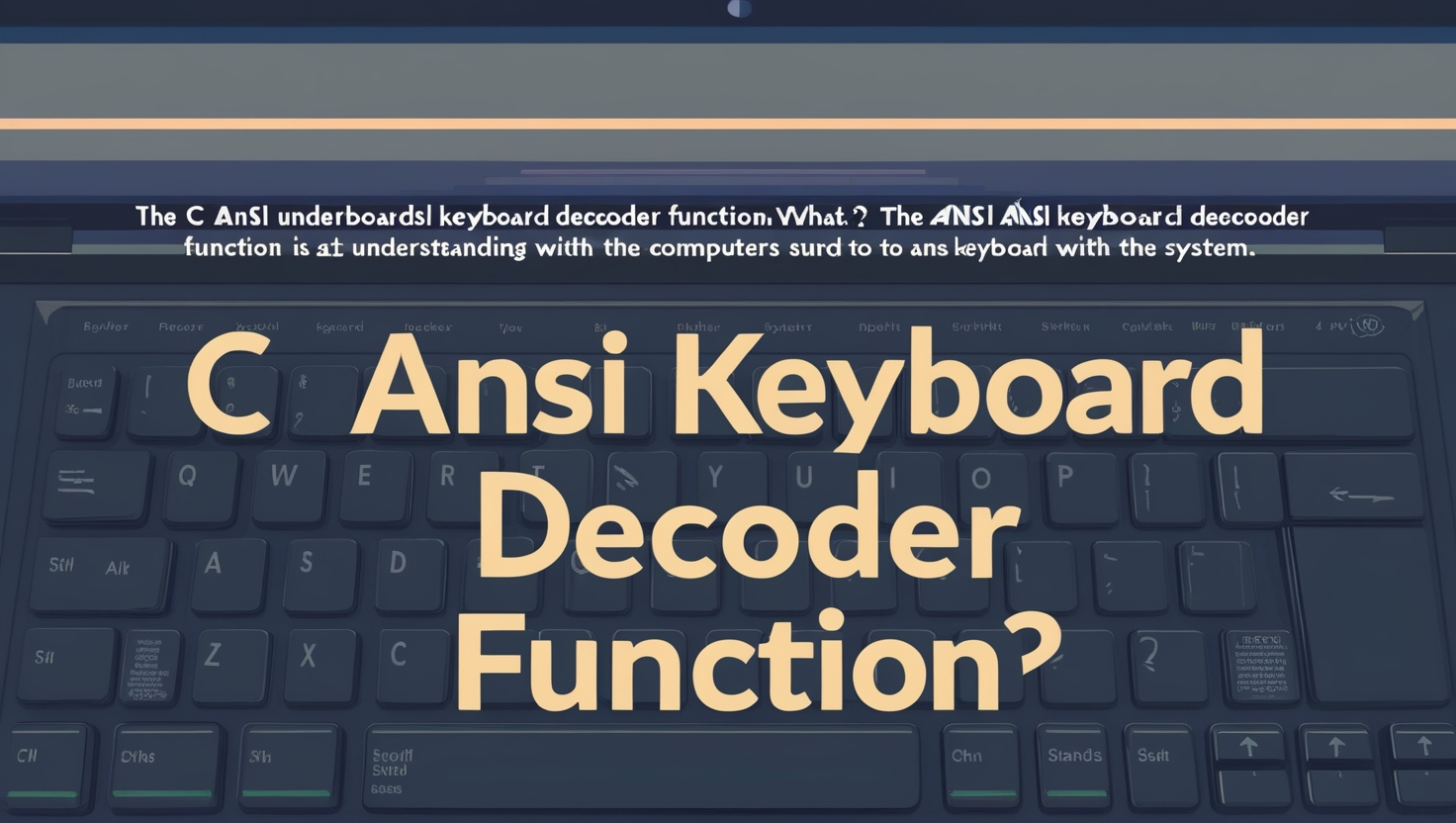 C ANSI Keyboard Decoder Function