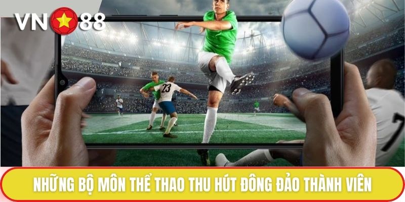 Những bộ môn thể thao thu hút đông đảo thành viên
