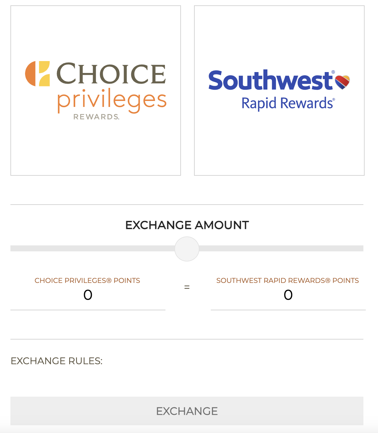 transferring points from Choice Privileges to SW