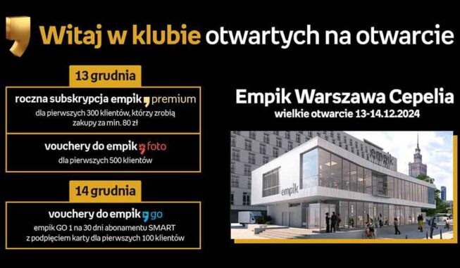 Открытие магазина Empik Warszawa Cepelia