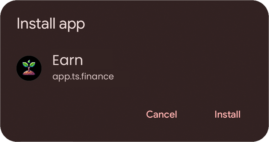 Install Earn on your phone and use it like a native app