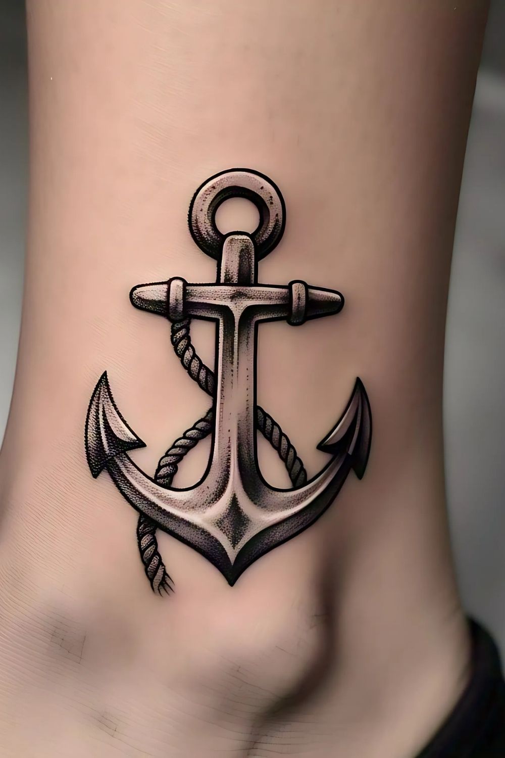 Anchor Ankle Tattoo