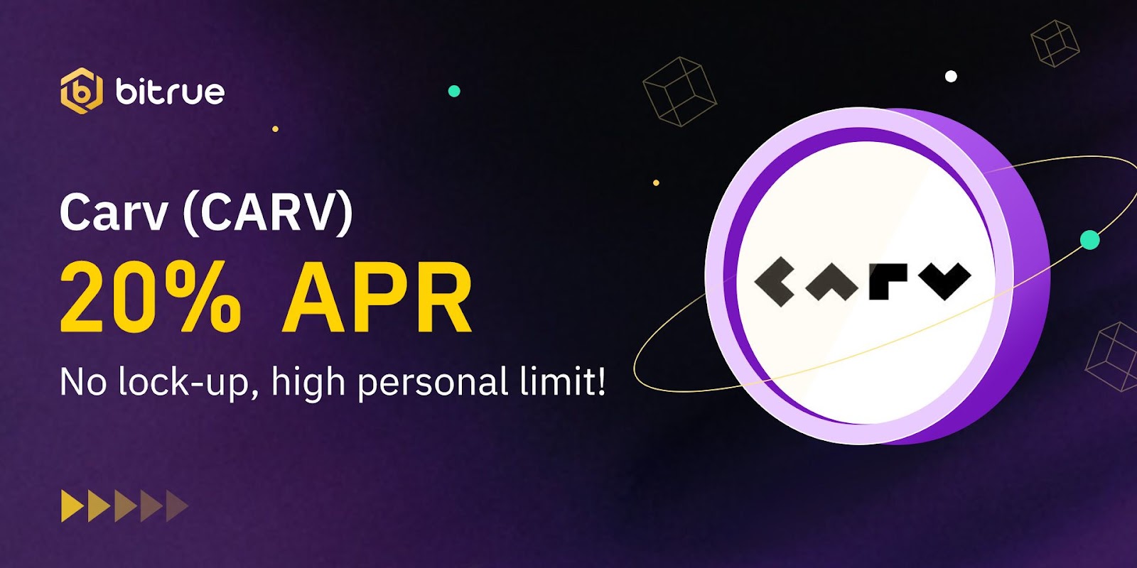 Carv 20% APR on Bitrue