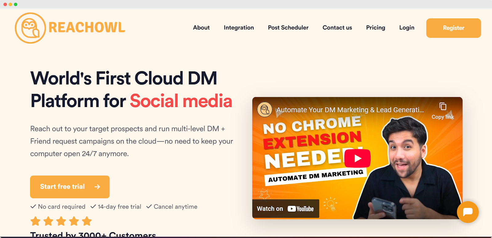 reachowl: cloud dm platform for social media