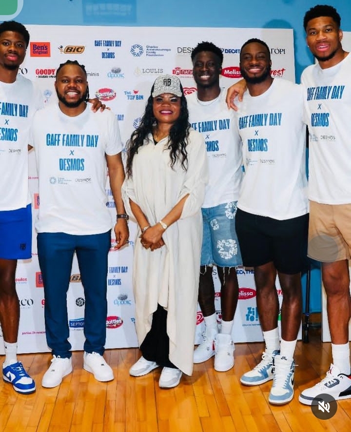 Francis Antetokounmpo with his family