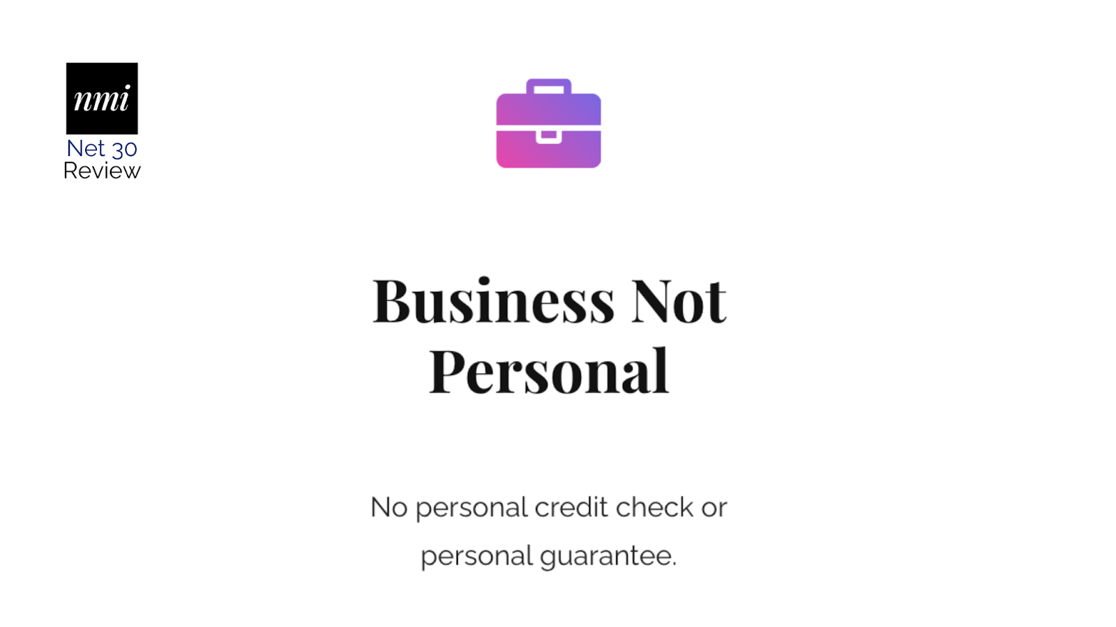 No PG net 30 account