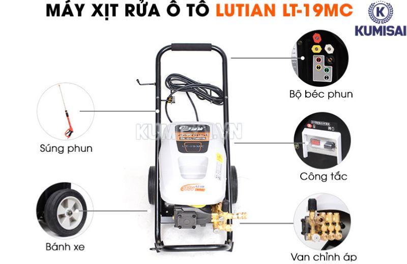 Máy rửa xe Lutian LT-19MC áp lực cao