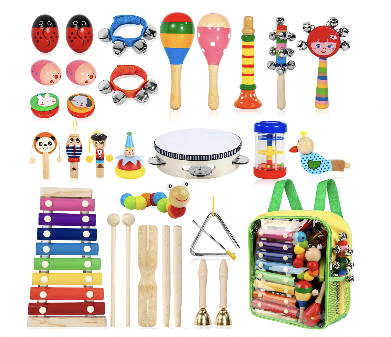 Kids Musical Instruments, 33Pcs on Amazon