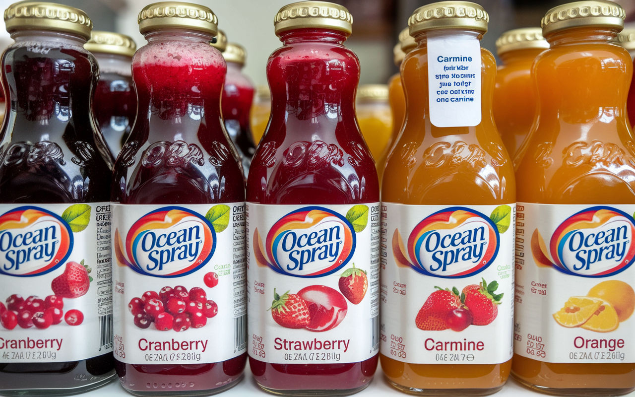 ocean spray juices that contain carmine