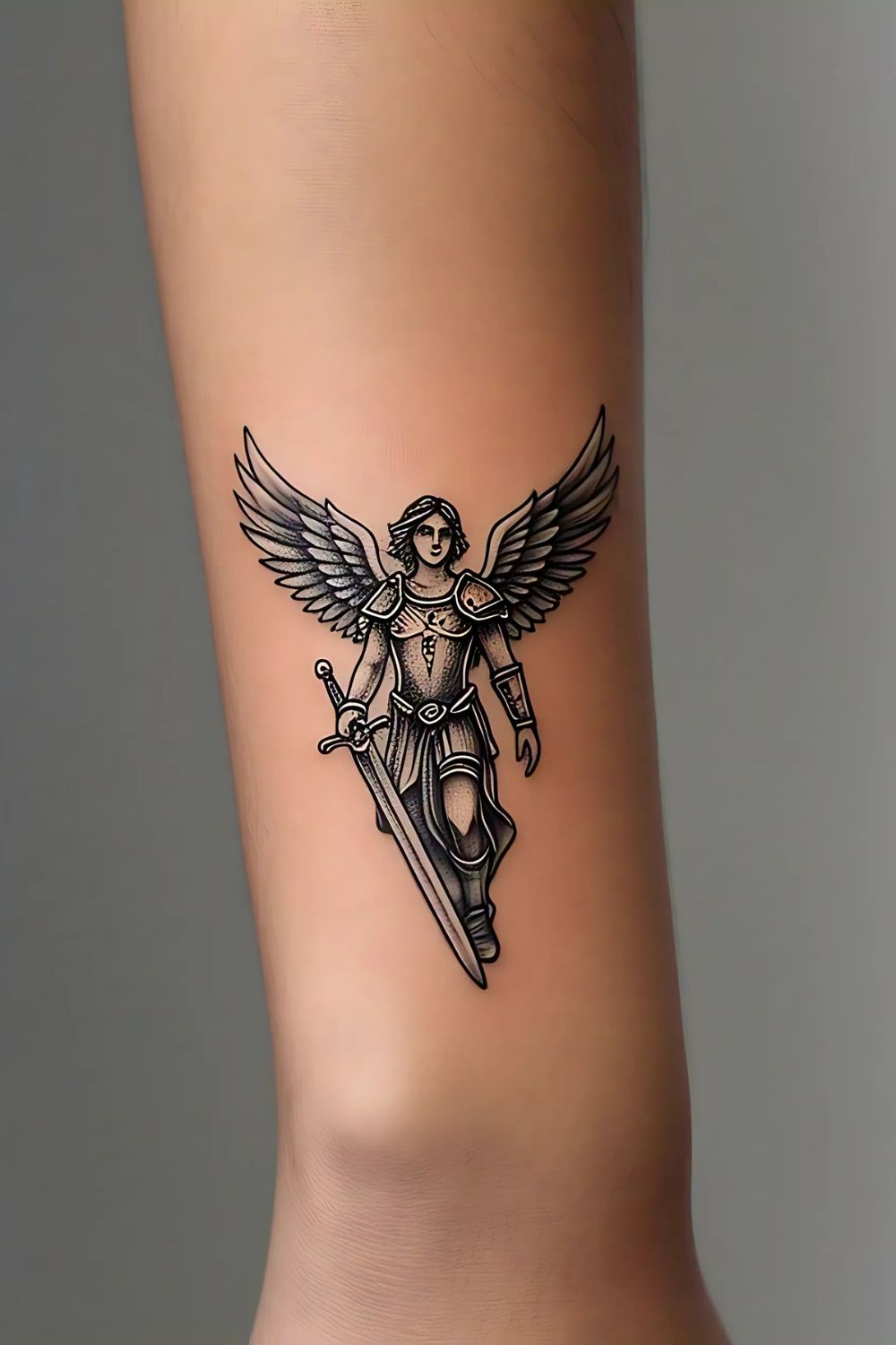 Saint Michael Tattoo on the Forearm or Arm
