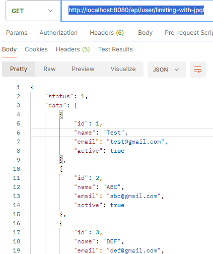 Limiting query results in JPA Repository using Spring Boot