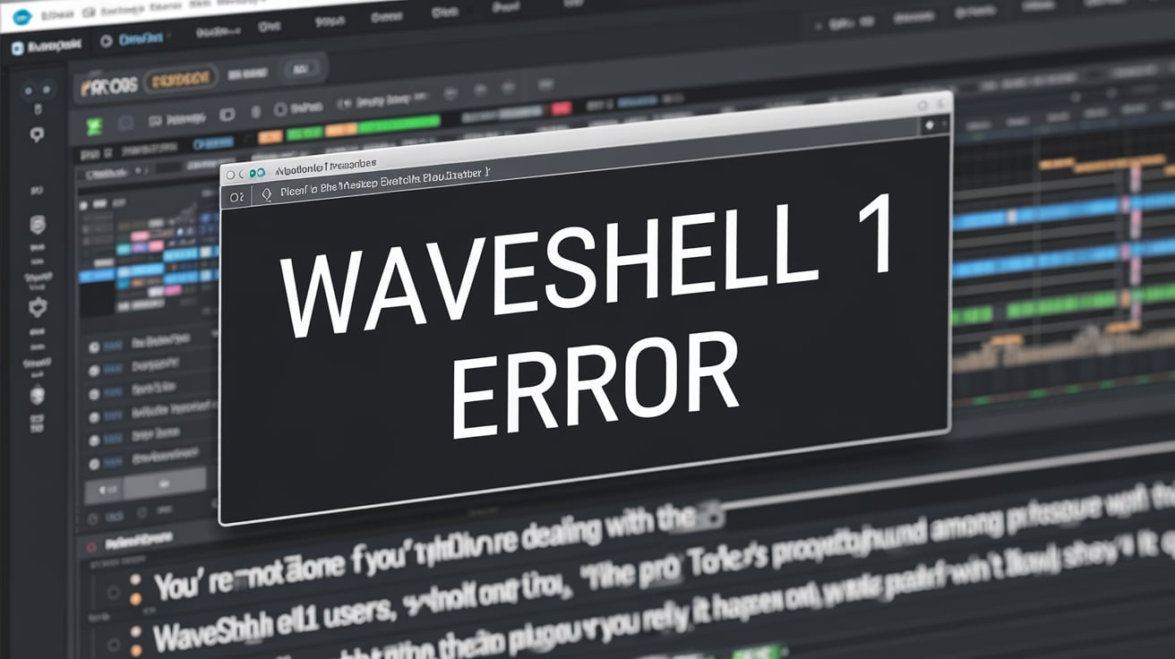 Pro Tools won't open Waveshell 1 error