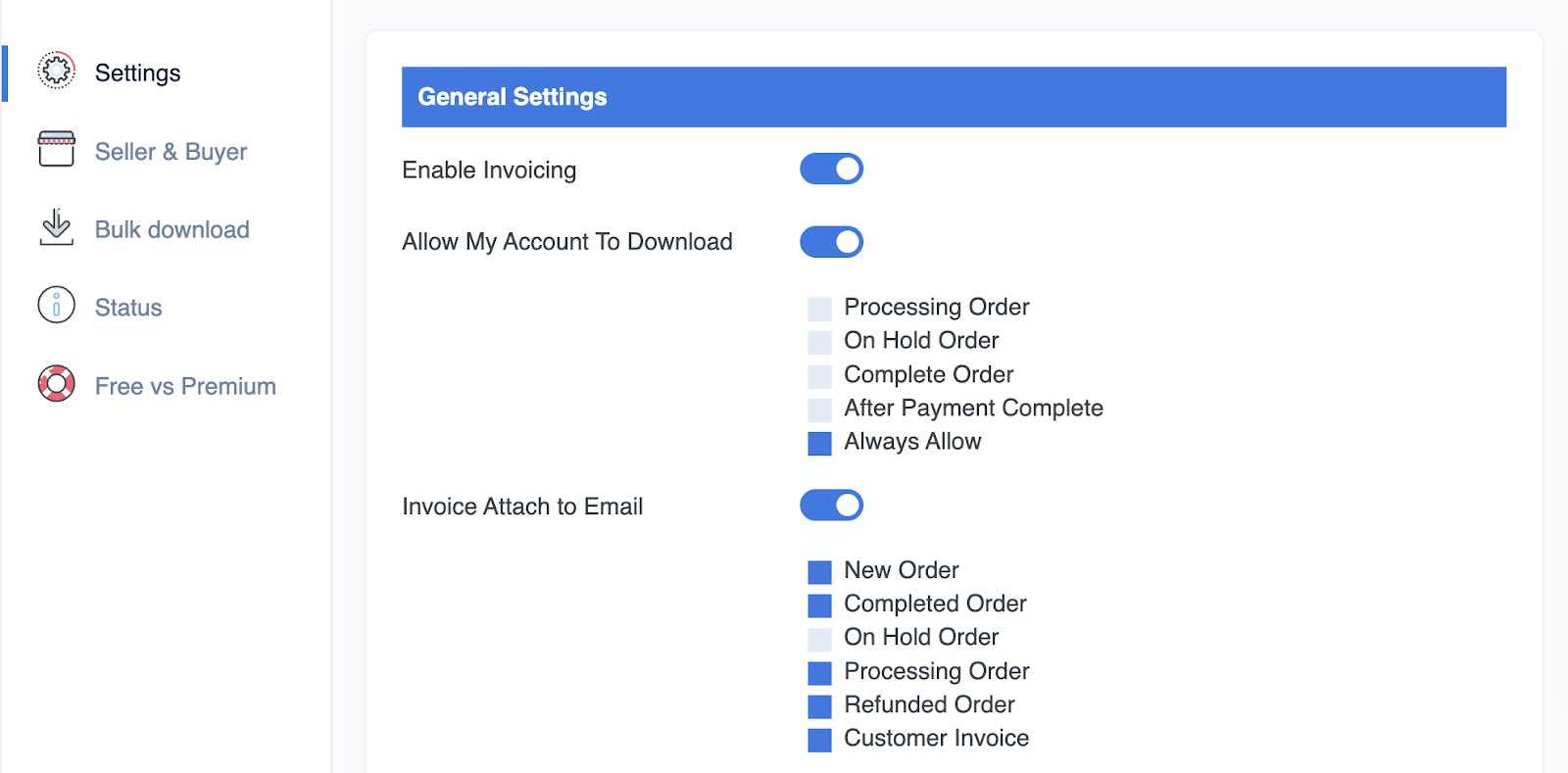 Basic Invoice settings of Challan