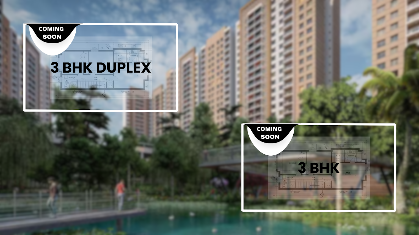 Godrej five gardens floor plan and configuration of 3BHK.
