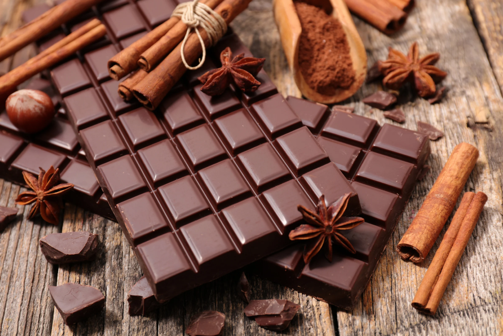 A side-by-side comparison of dark and milk chocolate, highlighting different textures and cocoa content.