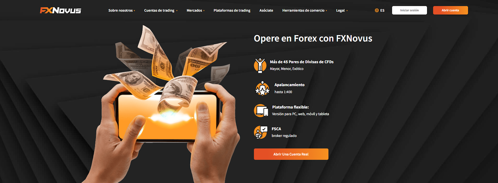 Características del trading de Forex en FXNovus