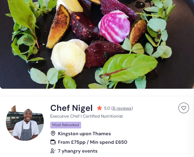 Chef Nigel’s meal prep services london